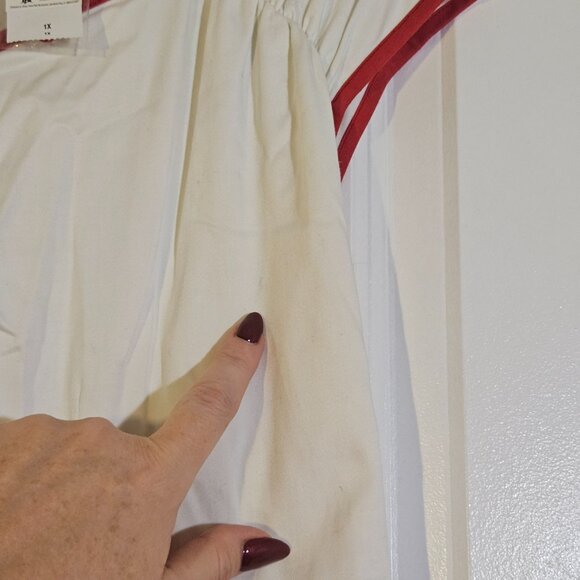 Disney Parks Dress Shop Mary Poppins Jolly Holiday Red White Cosplay 1X NWT +Hat - Picture 7 of 16